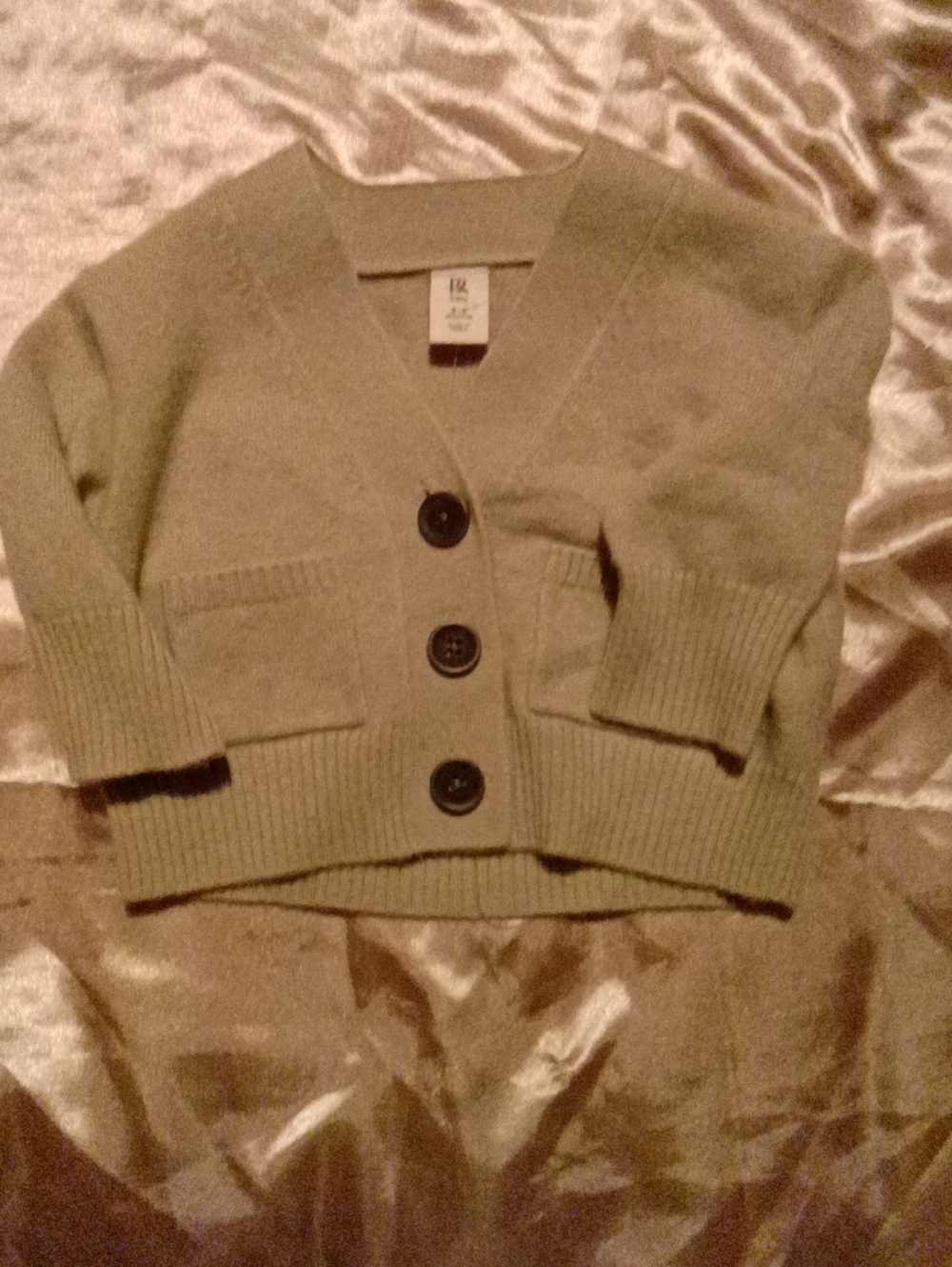 Banana Republic Olive Green Button Cardigan Size 3- 6 Months( Not Women)